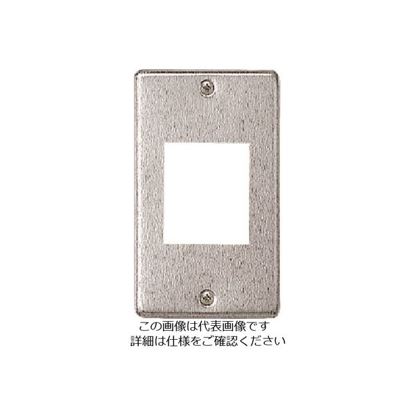 パナソニック Panasonic フルカラーステンレス角型埋込コンプレート WN7621K 1セット(5個) 158-9427（直送品）
