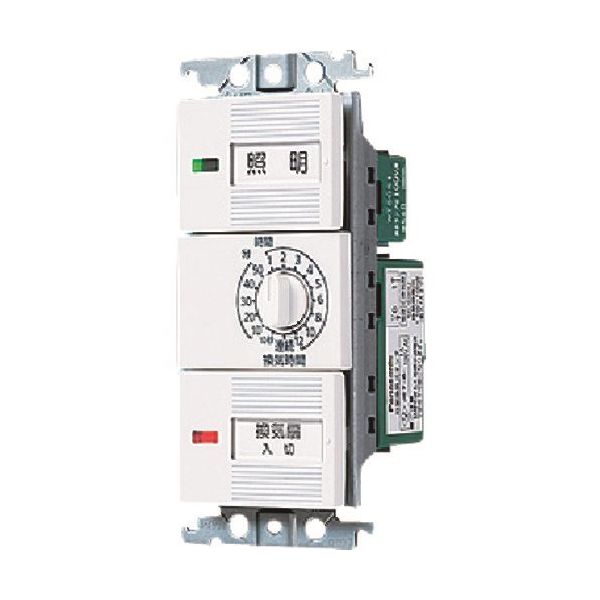 パナソニック Panasonic コスモシリーズ電子浴室換気スイッチ WTC53916W 1個 157-5189（直送品）