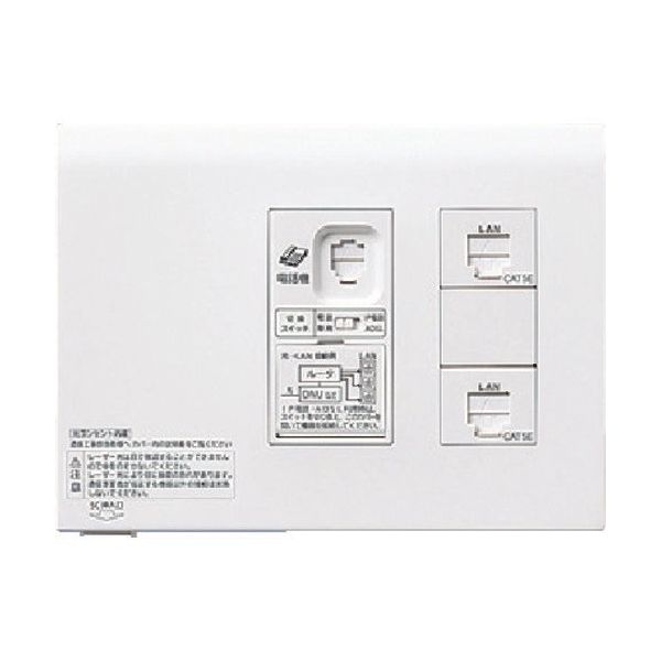 パナソニック Panasonic 宅内LANパネルひらいてねット3箇所 WTF35825W 1個 158-6148（直送品）