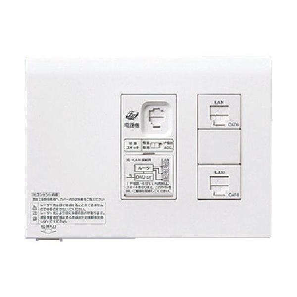 パナソニック Panasonic 宅内LANパネルひらいてねット3箇所 WTF35855W 1個 158-6112（直送品）