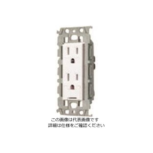 パナソニック Panasonic アドバンスアース付接地ダブルコンセント WTL113249W 1セット(5個) 158-4729（直送品）