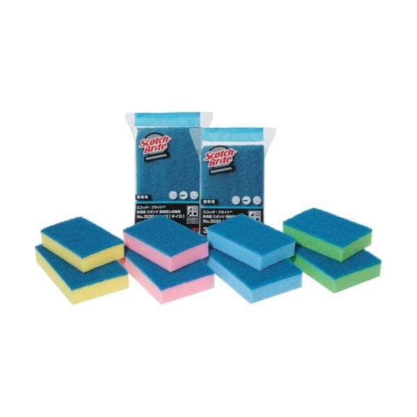 3M スコッチ・ブライト 多用途スポンジ 異物混入対策用 No.3030 ミドリ 115X75mm 3030 GRE 1個（直送品）