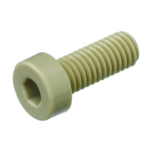 TRUSCO ポリエーテルエーテルケトン(PEEK)六角穴付低頭ボルト M3X12 50本入 BPEEK-LCM3X12 1袋(50本)（直送品）