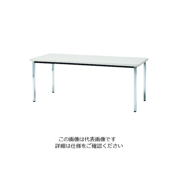 トラスコ中山 TRUSCO 会議用テーブル 1500X900XH700 角脚 下棚無し ホワイト TDS1590-W 1台 208-2269（直送品）