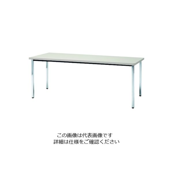 トラスコ中山 TRUSCO 会議用テーブル 1800X450XH700 角脚 下棚無し ニューグレー TDS1845-NG 1台（直送品）