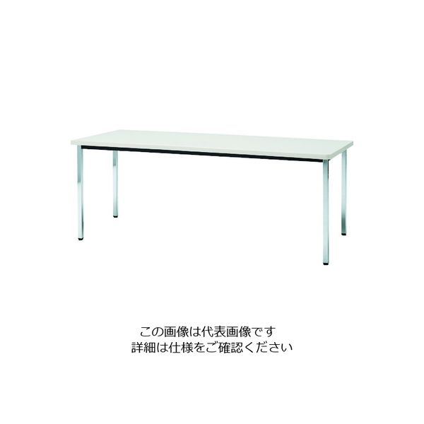 トラスコ中山 TRUSCO 会議用テーブル 1800X450XH700 角脚 下棚無し ホワイト TDS1845-W 1台 208-2273（直送品）