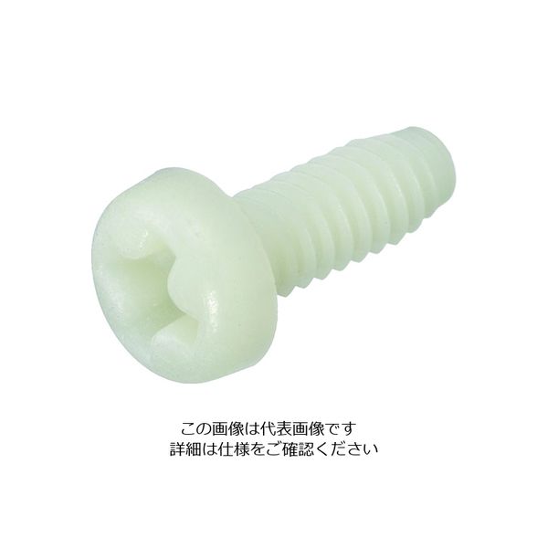 TRUSCO ガラス繊維強化ポリアミドMXD6 RENY白 十字穴付ナベ小ネジ M6X15 50本 BRENY-PHM6X15（直送品）