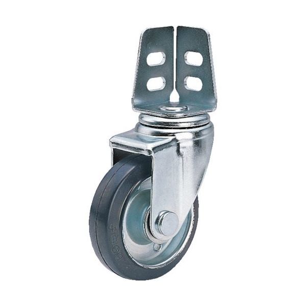 ユーエイ アングル 自在 キャスター ゴム 車輪径100mm Sタイプ SA型 取付寸法20×21，16 SA-100W 1個（直送品）