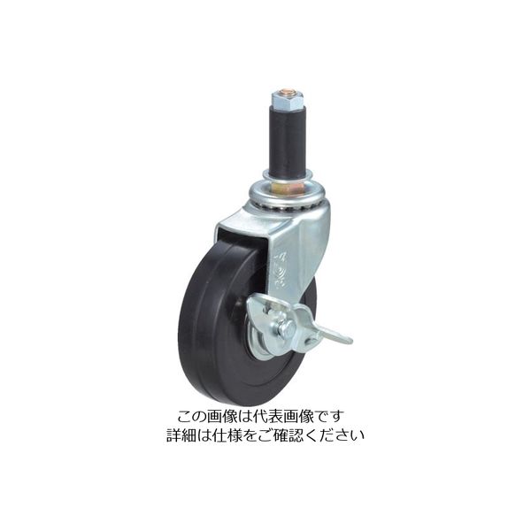 ユーエイ ゴムパイプ16径差込みキャスターS付自在車 50径ナイロン車 LTF-50NS-16 1個 809-2739（直送品）