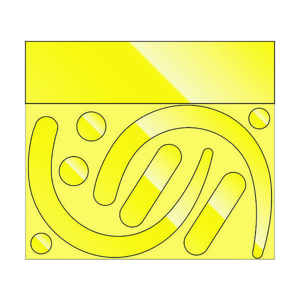 ユニット フックステッカー (蛍光反射 黄) 335-32Y 1組(10枚) 206-8935（直送品）