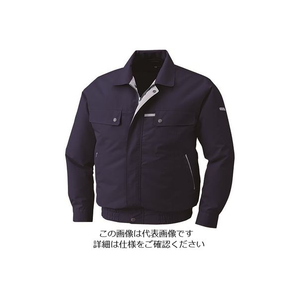 空調服 綿・ポリ混紡脇下マチ付きウェアのみ ディープネイビー 4L KU90450-C23-S6 1着 144-5136（直送品）