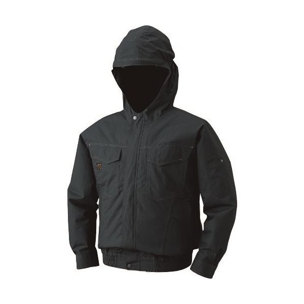 空調服 フード付綿薄手タチエリ空調服[[R下]] ウェアのみ チャコール L KU91410-C69-S3 1着 856-7849（直送品）