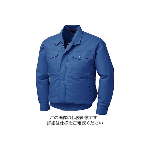 空調服 綿・ポリ混紡制電ウエアのみ ダークブルー 2L KU91710-C14-S4 1着 113-5977（直送品）