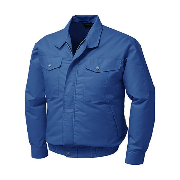 空調服 綿・ポリ混紡制電ウエアのみ ダークブルー 4L KU91710-C14-S6 1着 113-5980（直送品）