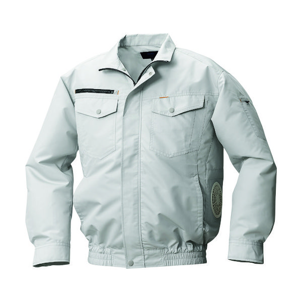 エヌ・エス・ピー 空調服 綿・ポリ混紡横ファン空調服[[R上]] ウェアのみ シルバー 3L KU92030-C06-S5 1着（直送品）