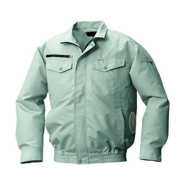 エヌ・エス・ピー 空調服 綿・ポリ混紡横ファン空調服[[R上]] ウェアのみ モスグリーン 4L KU92030-C07-S6 1着（直送品）