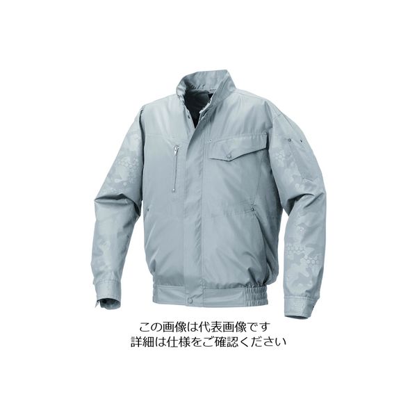空調服 ポリエステル製エンボスプリント空調服[[R上]] ウェアのみ グレー×グレーエンボス LL KU92000-C06-S4 1着（直送品）