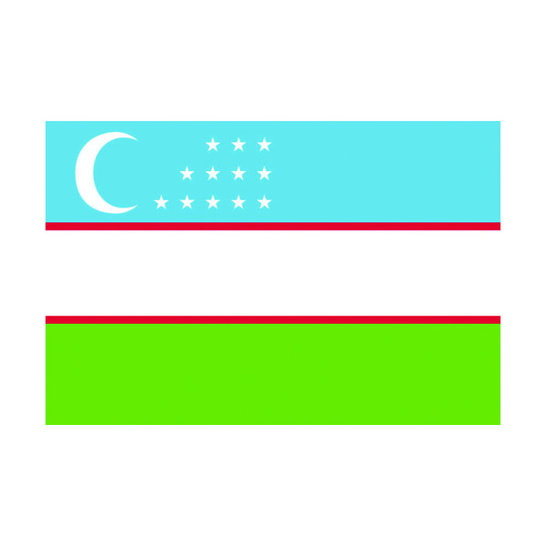 東京製旗 国旗No.1(70×105cm) ウズベキスタン 416144 1枚 207-3740（直送品）