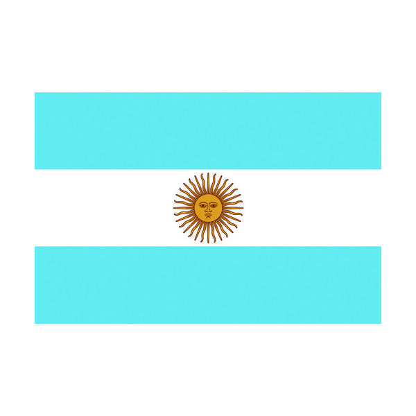 東京製旗 国旗No.2(90×135cm) アルゼンチン 426108 1枚 207-3841（直送品）