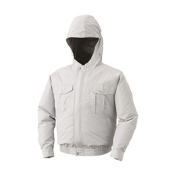 空調服 フード付屋外作業用空調服[[R下]] ウェアのみ シルバー LL KU90800-C06-S4 1着 856-7801（直送品）