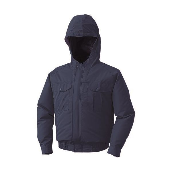 空調服 フード付屋外作業用空調服[[R下]] ウェアのみ ダークブルー 5L KU90800-C14-S7 1着 856-7810（直送品）