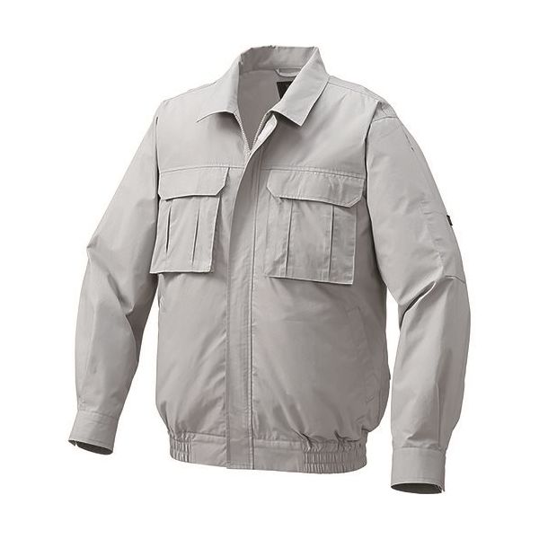 空調服 綿薄手脇下マチ付き空調服[[R下]] ウェアのみ シルバー 5L KU91900C06S7 1着 213-1863（直送品）
