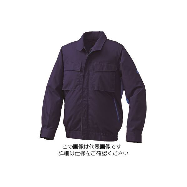 空調服 綿・ポリ混紡脇下マチ付き2空調服[[R下]] ウェアのみ ネイビー×ブルー M KU91910C03S2 1着 213-3455（直送品）