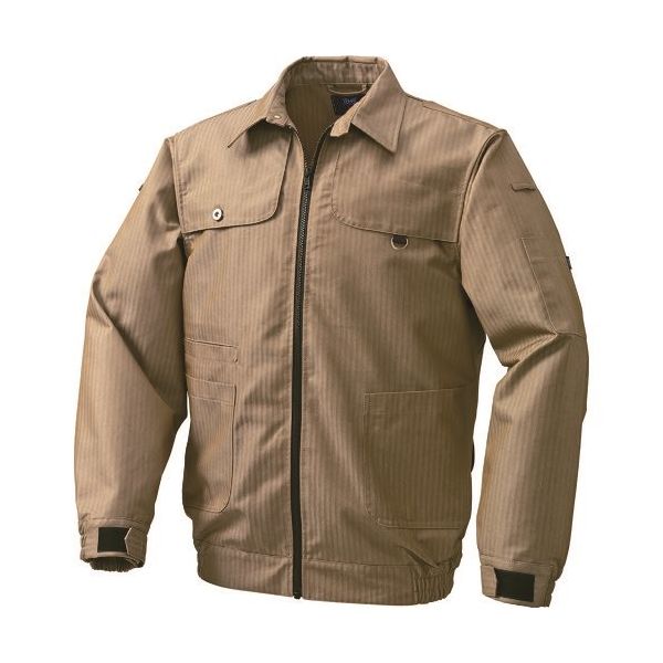 空調服 綿・ポリ混紡ヘリンボーン空調服[[R下]] ウェアのみ キャメル 5L KU91950C20S7 1着 213-1970（直送品）