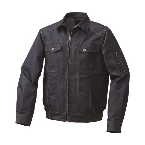 空調服 綿・ポリ混紡デニム調空調服[[R下]] ウェアのみ ネイビー 3L KU91960C03S5 1着 213-1880（直送品）