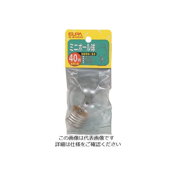 朝日電器 ELPA ミニボール球40W G-81H(C) 1個 202-0989（直送品）