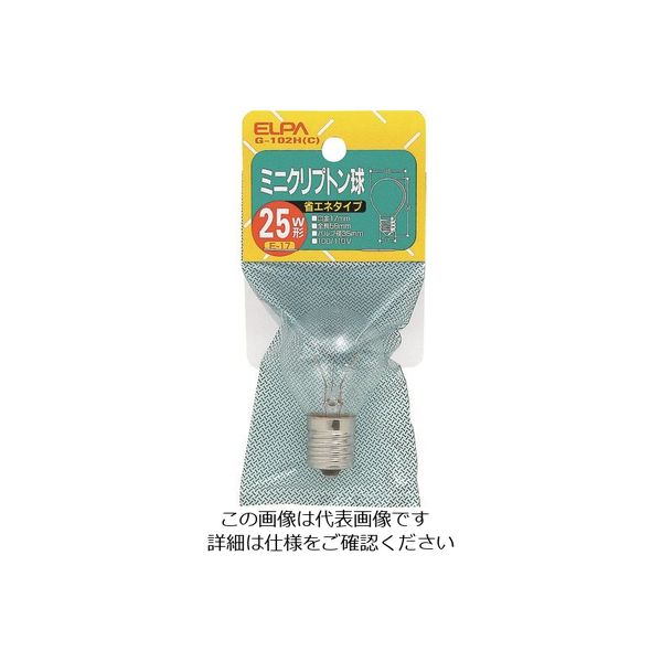 朝日電器 ELPA クリプトン球25W G-102H(C) 1個 202-2518（直送品）