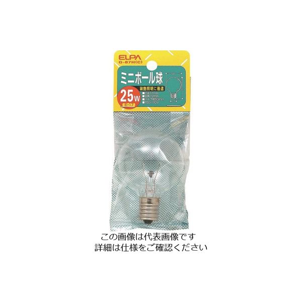 朝日電器 ELPA ミニボール球 G-87H(C) 1個 202-0988（直送品）