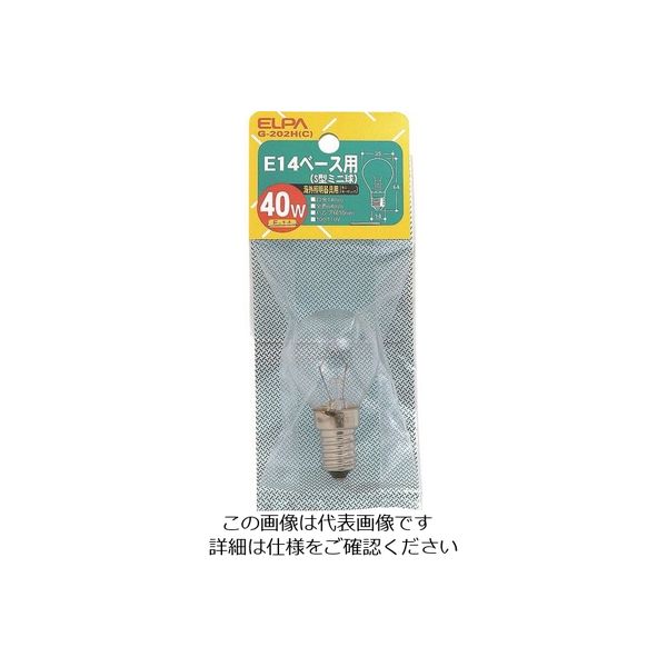 朝日電器 ELPA E14S型ミニ40W G-202H(C) 1個 202-0934（直送品）