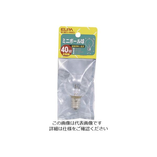 朝日電器 ELPA ミニボール 40W G-8011H(C) 1個 202-0925（直送品）