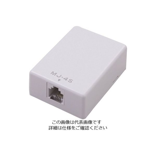朝日電器 ELPA モジュラーコンセント6極4芯 TEA-022 1個 167-9159（直送品）
