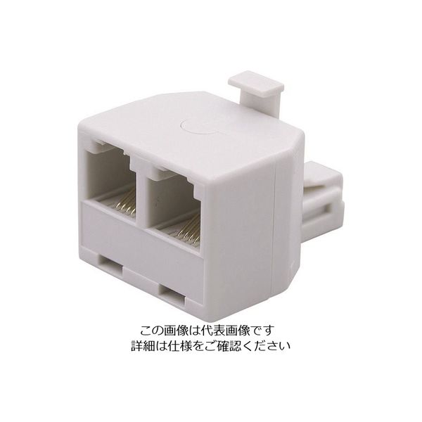 朝日電器 ELPA TEL用ダブルコンセント6極2芯/4芯 TEA-004 1個 166-0166（直送品）