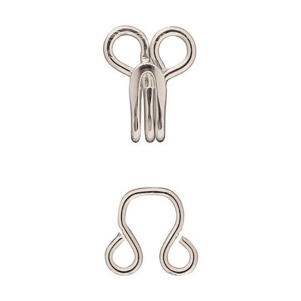 クロバー CLOVER スプリングホック No.1 シルバー 12組入り 26-515 1セット(60組:12組×5袋) 166-3201（直送品）