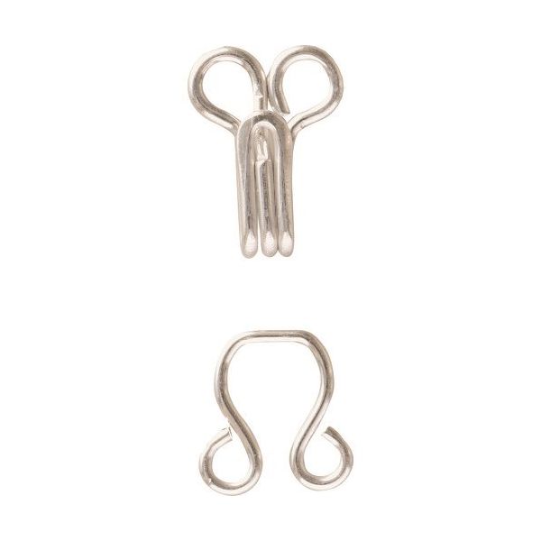 クロバー CLOVER スプリングホック No.3 シルバー 6組入り 26-517 1セット(30組:6組×5袋) 166-3226（直送品）