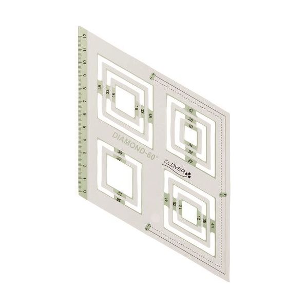 クロバー ピーステンプレートひし形60° 57-996 1個 215-0925（直送品）