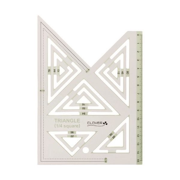 クロバー ピーステンプレート直角三角形1/4 58-001 1個 211-8355（直送品）