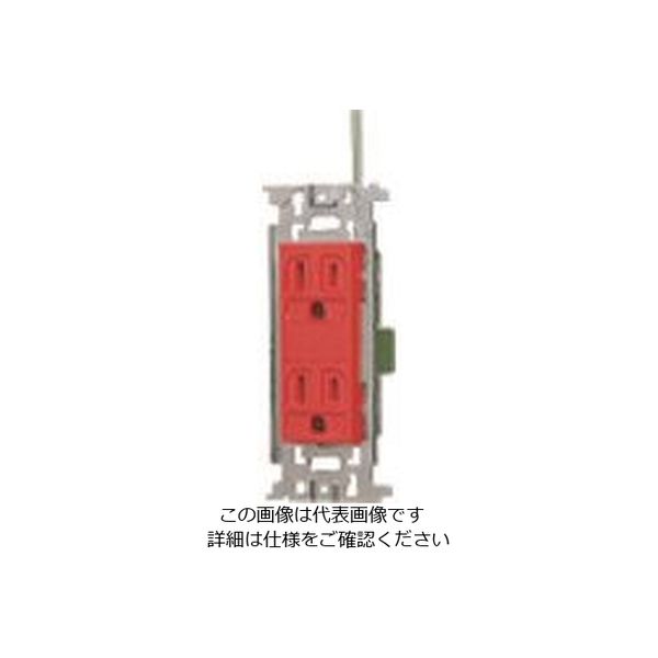 パナソニック Panasonic フルカラーアース付ダブルコンセント・R WN1518R 1セット(10個) 158-3064（直送品）