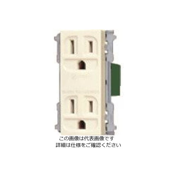 パナソニック Panasonic フルカラー接地ダブルコンセント WN15123 1セット(5個) 157-9914（直送品）