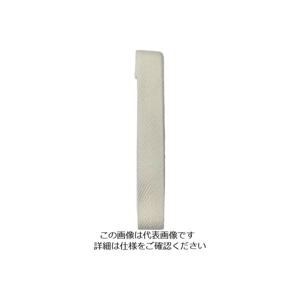 ユタカメイク ベルト 平ベルトアクリルカラー 巾20mm×2m ホワイト AA-01 1巻 113-0753（直送品）