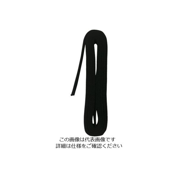 ユタカメイク ベルト 平ベルトアクリルカラー 巾25mm×4m ブラック AD-112 1個 113-0759（直送品）