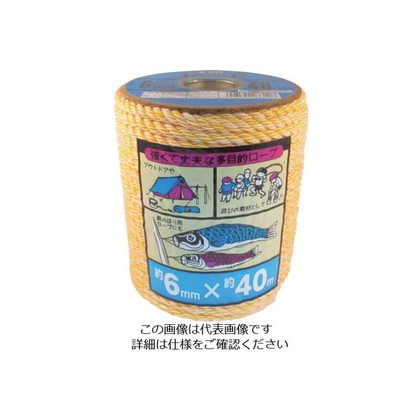 ユタカメイク ロープ KPロープボビン巻 6φ×40m RK-41 1巻 113-7019（直送品）