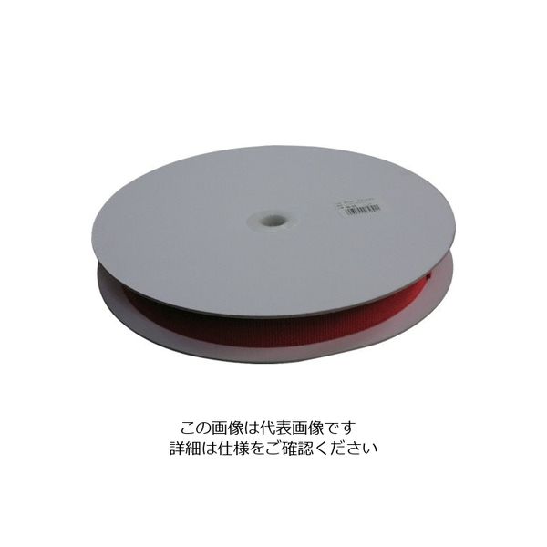 ユタカメイク ベルト 平ベルトアクリルカラー 30mm×1m レッド AB305 1セット(25巻:1巻×25m) 112-9133（直送品）