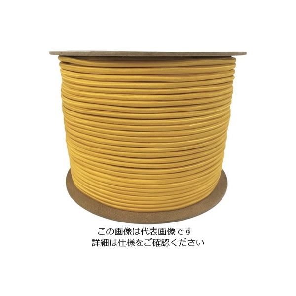 ユタカメイク ゴム タイトゴムロープドラム巻 9φ×1m イエロー RT-38 1セット(150個) 113-5454（直送品）