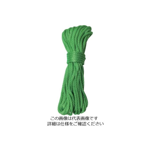 ユタカメイク ロープ パイレン金剛打カラーロープ 5φ×10m グリーン A-96 1個 112-9100（直送品）