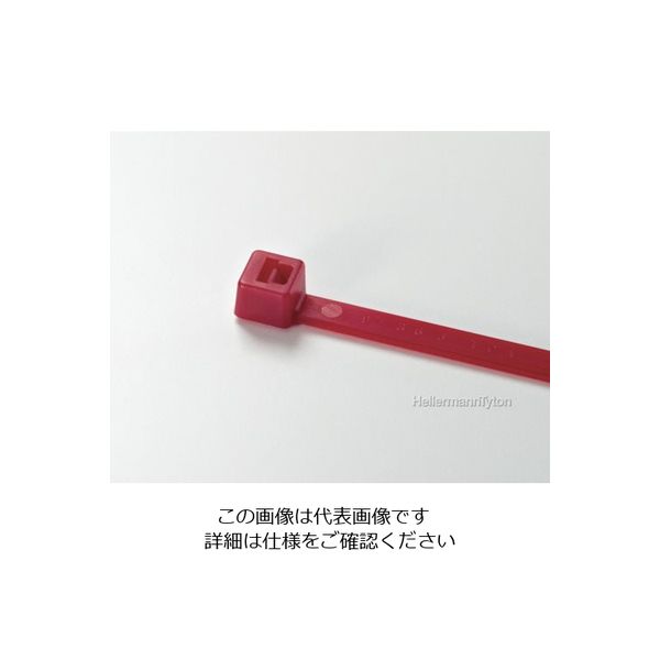 ヘラマンタイトン カラータイ 幅2.5×長さ100mm 屋内使用 (1000本) レッド T18R-RED 1袋(1000本)（直送品）