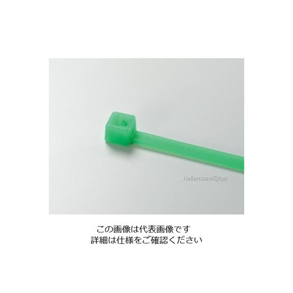 ヘラマンタイトン カラータイ 幅2.5×長さ100mm 屋内使用 (1000本) 蛍光グリーン T18R-GRN-L 850-3884（直送品）